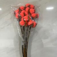 دسته گل پنبه صورتی پر رنگ