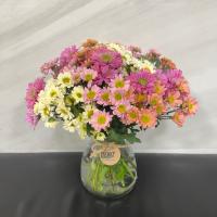 جار گل نباتی و گلبهی و صورتی