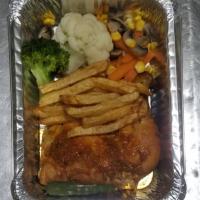 خوراک مرغ سرخ شده