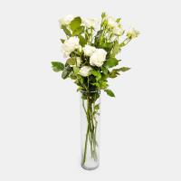 دسته گل رز مینیاتوری سفید درجه یک