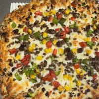 پیتزا قارچ و گوشت آمریکایی