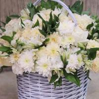 سبد گل حصیری