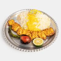 چلو جوجه کباب زعفرانی