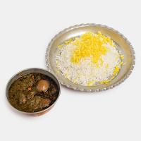 چلو خورشت قورمه سبزی