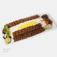 چلو کباب کوبیده (سه سیخ)