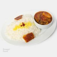 چلو خورشت قیمه بادمجان با گوشت بره