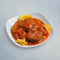 خورشت بادمجان با کباب تابه ای (اضافه)