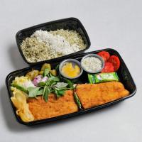 سبزی پلو با ماهی شیر سوخاری