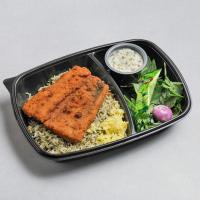 نیم پرس پلو ماهی شیر سوخاری