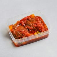 نیم پرس خوراک خورشت بادمجان با کباب تابه ای