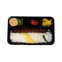 چلو کباب کوبیده (یک سیخ)