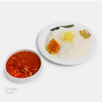 چلو خورشت قیمه سیب زمینی بدون گوشت