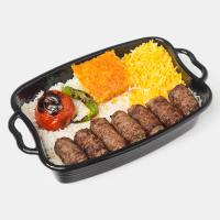 چلو لقمه کباب زعفرانی