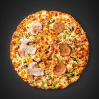 پیتزا نصف گوشت + نصف مخلوط