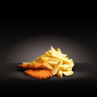 فیله سوخاری دو تکه و سیب زمینی سرخ شده