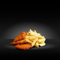 فیله سوخاری سه تکه و سیب زمینی سرخ شده