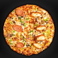 پیتزا نصف مرغ + نصف مخلوط