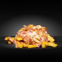 سیب زمینی سرخ شده با ژامبون و پنیر