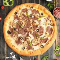 پیتزا سیر و استیک دونفره