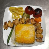 چلو جوجه کباب زعفرانی سینه