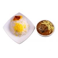 چلو خورشت مخصوص قیمه سیب زمینی با گردن گوسفندی