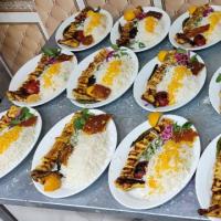 چلو جوجه کباب زعفرانی