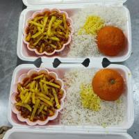 چلو خورشت قیمه بادمجان