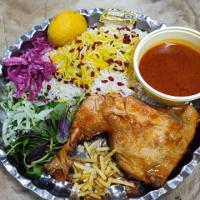 زرشک پلو با مرغ سس پز