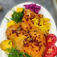 زرشک پلو با مرغ سرخ شده