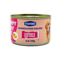 کنسرو سگ فنبی مدل Happy Meat Pot طعم پنیر و زرده تخم مرغ