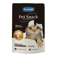پوچ گربه فنبی مدل میکس با طعم مرغ و کدو حلوایی و روغن ماهی