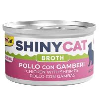 کنسرو گربه SHINY CAT جیم کت طعم مرغ و میگو در آب گوشت