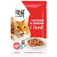 پوچ گربه keyf با طعم مرغ و میگو