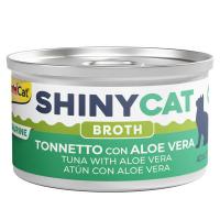 کنسرو گربه SHINY CAT جیم کت طعم ماهی تن و آلوئه ورا در آب گوشت