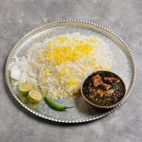 چلو خورشت قورمه سبزی