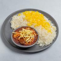 چلو خورشت قیمه سیب زمینی