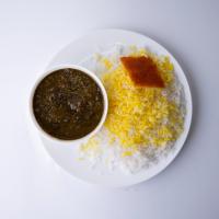 چلو خورشت قورمه سبزی
