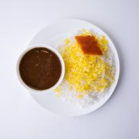 چلو خورشت فسنجان ملس با مرغ