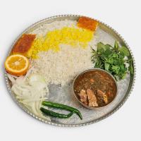 چلو خورشت سبزی