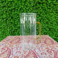 ماگ پیرکس شفاف رنگ دسته زرد