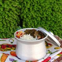 چولوخورشت قرمه سبزی مینی قابلمه‌ای
