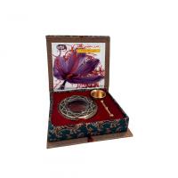 زعفران 10 گرم جعبه ترمه هاونگ دار