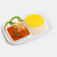 چلو خورشت قیمه سیب زمینی