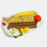 شوید لوبیا پلو با کباب کوبیده