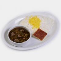 چلو خورشت قورمه سبزی