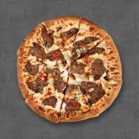 پیتزا سیر و استیک آمریکایی 27 سانتی متری