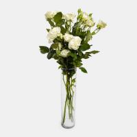 دسته گل رز مینیاتوری سفید