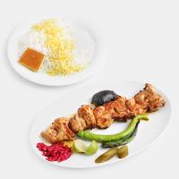 چلو جوجه کباب با استخوان (ران)