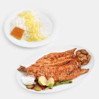 چلو ماهی قزل آلا سرخ شده