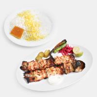 چلو ماهی قزل آلا کبابی